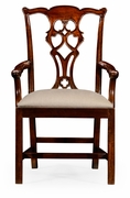 493330-AC-MAH-F001 Jonathan Charles Chippendale style classic mahogany chair (Arm)
