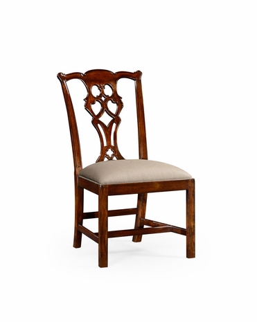 493330 Jonathan Charles Buckingham Chippendale Style Classic Mahogany Chair (Side)