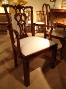 493331 Jonathan Charles Buckingham Chippendale Style Classic Mahogany Chair (Arm)
