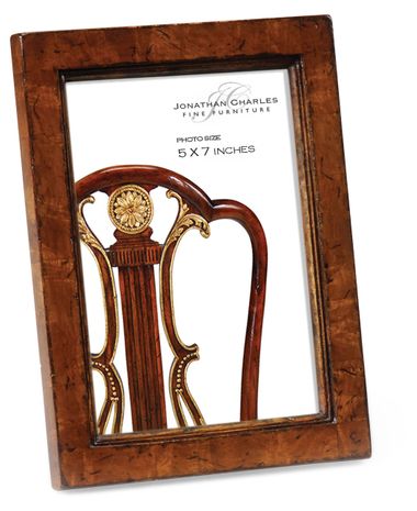 493341-CWM Jonathan Charles Buckingham Crotch Walnut Picture Frame (5"X7")