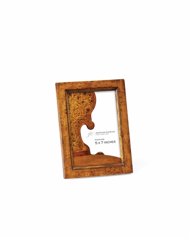 493341 Jonathan Charles Country Farmhouse Laurel Burr Walnut Picture Frame (5"x7") Package of Six Only