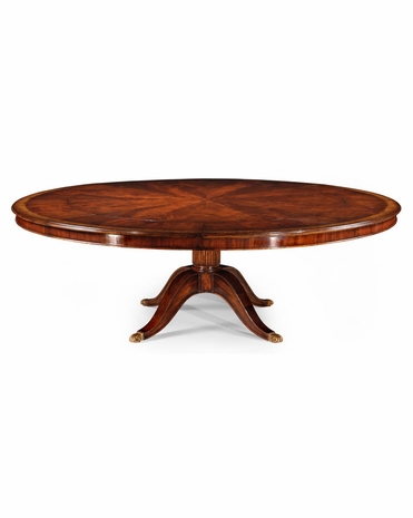 493347 Jonathan Charles Special Order Mahogany Extending Circular Dining/Games Table