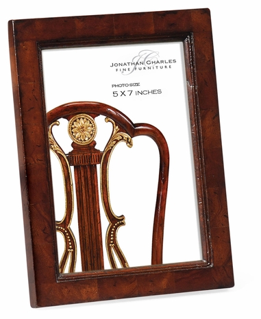 493348 Jonathan Charles Buckingham Crotch Mahogany Picture Frame (5"x7") Package of Six Only