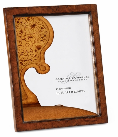 493353-CWM Jonathan Charles Buckingham Crotch Walnut Picture Frame (8"X10")