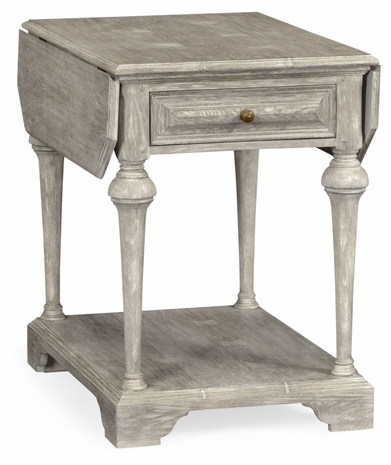 493369-GYO Jonathan Charles Elizabethan style greyed oak pembroke table