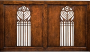 493375 Jonathan Charles Tudor Oak Gothic Style Settle With Storage