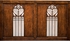 493375 Jonathan Charles Tudor Oak Gothic Style Settle With Storage