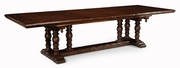 493379 Jonathan Charles Tudor Oak Elizabethan Extending Dining Table