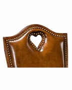 493383 Jonathan Charles Country Farmhouse High Back Playing Card "Heart" Chair (Side)