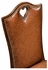 493383-SC-WAL-L002 Jonathan Charles Country Farmhouse High Back Playing Card "Heart" Side Chair With Medium Antique Chestnut Leather