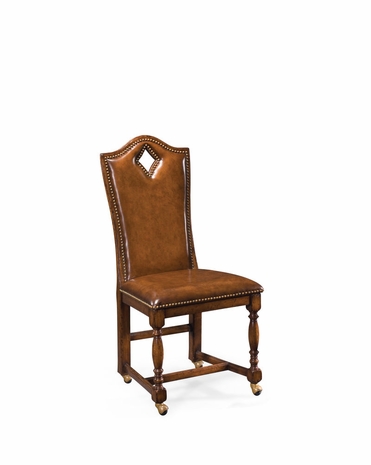 493385 Jonathan Charles Country Farmhouse High Back Playing Card "Diamond" Chair (Side)