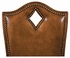 493385-SC-WAL-L002 Jonathan Charles Country Farmhouse High Back Playing Card "Diamond" Side Chair With Medium Antique Chestnut Leather