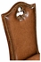 493387-SC-WAL-L002 Jonathan Charles Country Farmhouse High Back Playing Card "Club" Side Chair With Medium Antique Chestnut Leather