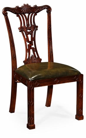 493405 Jonathan Charles Special Order Mahogany "Chinese Chippendale" Dining Chair (Side)