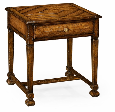 493443 Jonathan Charles Special Order Square Figured Walnut Side Table