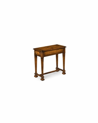 493446 Jonathan Charles Huntingdon Narrow Figured Walnut Side Table