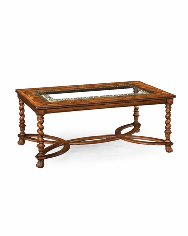 493447 Jonathan Charles Windsor Rectangular Oyster & églomisé Coffee Table