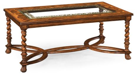 493447-WAL Jonathan Charles Rectangular oyster & ?glomis? coffee table