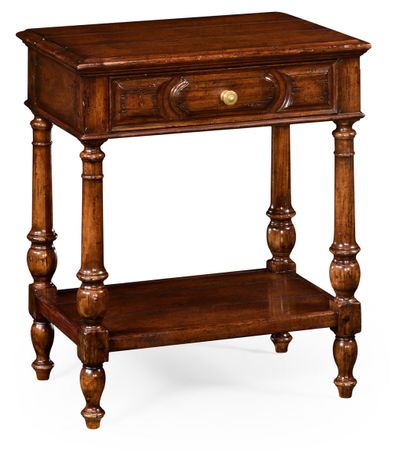 493455-WAL Jonathan Charles Country style walnut side table