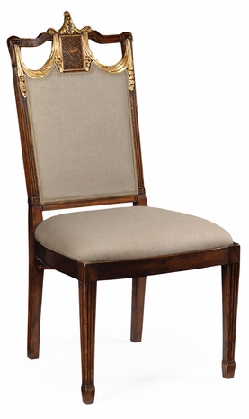 493461 Jonathan Charles Special Order Neo-Classical Dining Side Chair With Gilded Swag Back
