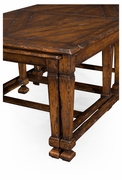 493475-MFW Jonathan Charles Country Farmhouse Rustic Walnut Nesting Coffee Table