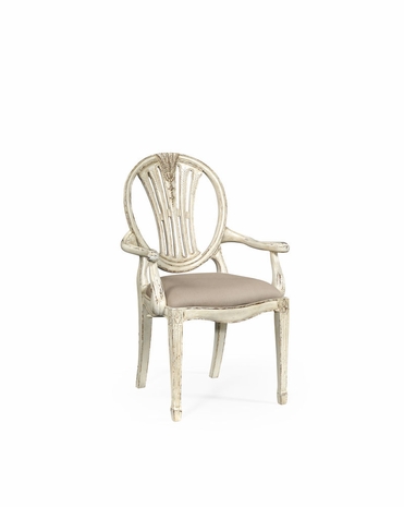 493478 Jonathan Charles Country Farmhouse Hepplewhite Wheatsheaf Armchair (off-White)