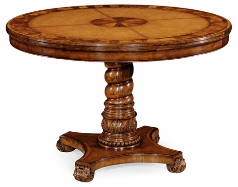 493506-WAL Jonathan Charles Buckingham Leather & Oyster Centre Table