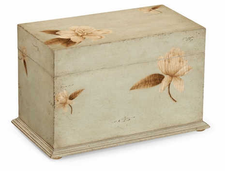 493512 Jonathan Charles Country Farmhouse Painted Floral Rectangular Box