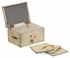 493521 Jonathan Charles Country Farmhouse Drinks Coasters Box With Painted Floral Design