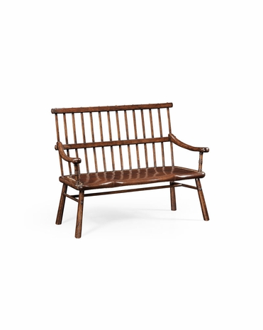 493538 Jonathan Charles Tudor Oak Rustic Oak Country Bench