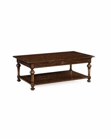 493542 Jonathan Charles Tudor Oak Elizabethan Style Coffee Table