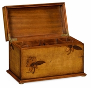 493546 Jonathan Charles Dunes Raised Floral Veneer Rectangular Box