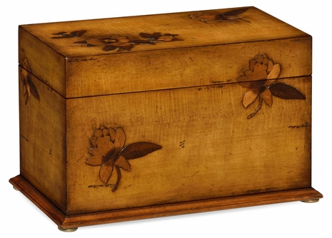 493546 Jonathan Charles Dunes Raised Floral Veneer Rectangular Box