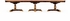 493594-158L-MAH-GIL Jonathan Charles Buckingham Triple Pedestal Dining Table (Gilded)