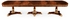 493594-158L-MAH-GIL Jonathan Charles Buckingham Triple Pedestal Dining Table (Gilded)