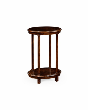 493599 Jonathan Charles Tribeca Dark Walnut Oval Lamp Table