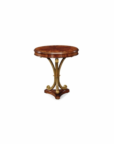 493727 Jonathan Charles Buckingham Mahogany & Brass Round Side Table