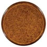 493736 Jonathan Charles La Rochelle Seaweed Two-Tier Round Lamp Table