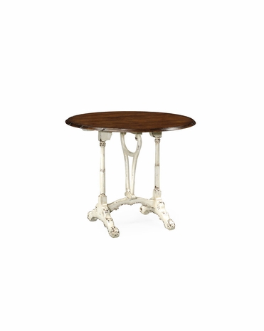 493742 Jonathan Charles Special Order White Rub-Through Tilt Top Table