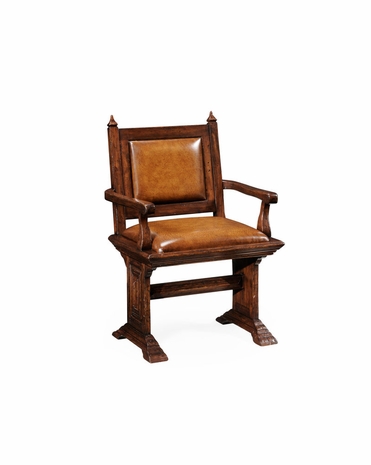 493749 Jonathan Charles Country Walnut Arm Chair