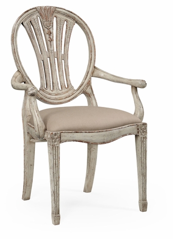 493760-AC-PCS-F001 Jonathan Charles Hepplewhite Wheatsheaf armchair (Grey)