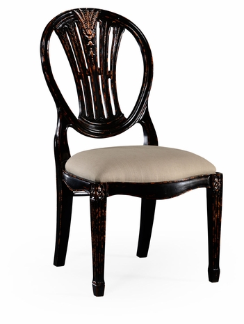 493760-SC-PHB-F001 Jonathan Charles Hepplewhite wheatsheaf side chair (Black)