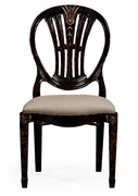 493760-SC-PHB-F001 Jonathan Charles Hepplewhite wheatsheaf side chair (Black)