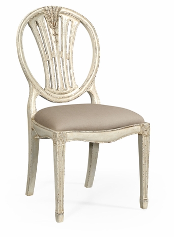 493760-SC-POW-F001 Jonathan Charles Hepplewhite wheatsheaf side chair (Off-white)