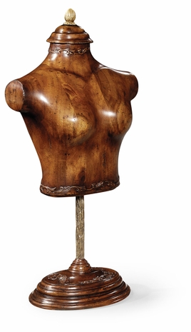 493776-WAL Jonathan Charles Country Farmhouse Female Wooden Mannequin & Torso On Stand (Large)