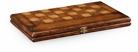 493781-WCD Jonathan Charles Windsor Folding Medium Walnut Games Board