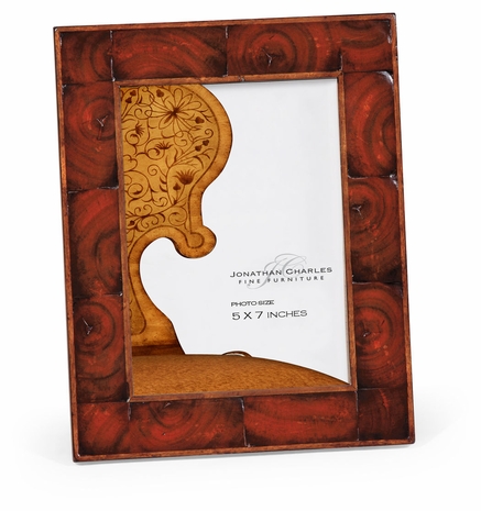 493787-COS Jonathan Charles Country Farmhouse Oyster Veneered Picture Frame (5"X 7")