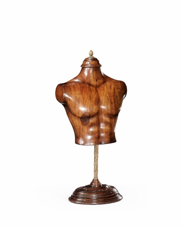 493856 Jonathan Charles Country Farmhouse Male Wooden Mannequin & Torso On Stand (Small)