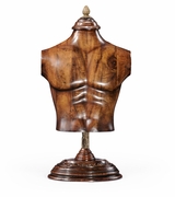 493857-WAL Jonathan Charles Country Farmhouse Male Wooden Mannequin & Torso On Stand (Large)