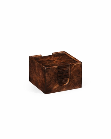 493859 Jonathan Charles Tribeca Dark Walnut Coasters In Open Box